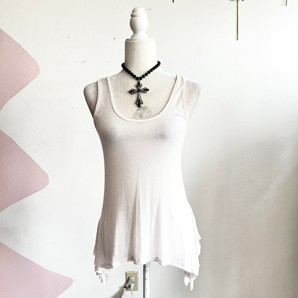 Vintage Y2K Asymmetrical Top Fairycore Balletcore 2000s Festival Small